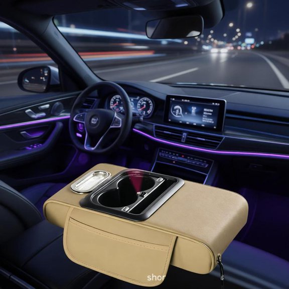 Zeiwohndc Practical Car Console Mat Including Evening light And Ergonomic Support