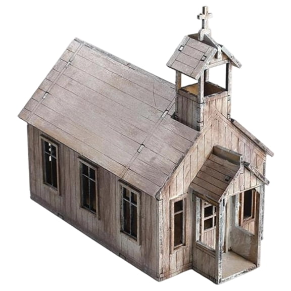 Zeiwohndc Precise Carved Miniature Wooden Eastern European Church Puzzle Assembly