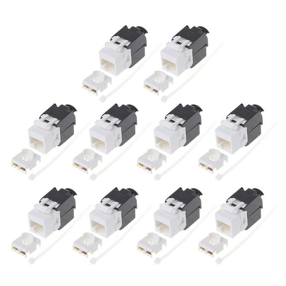 Zeiwohndc RJ45 CAT6 1000Mb Ethernet Network Connector Keystone Jack Module Tool Free