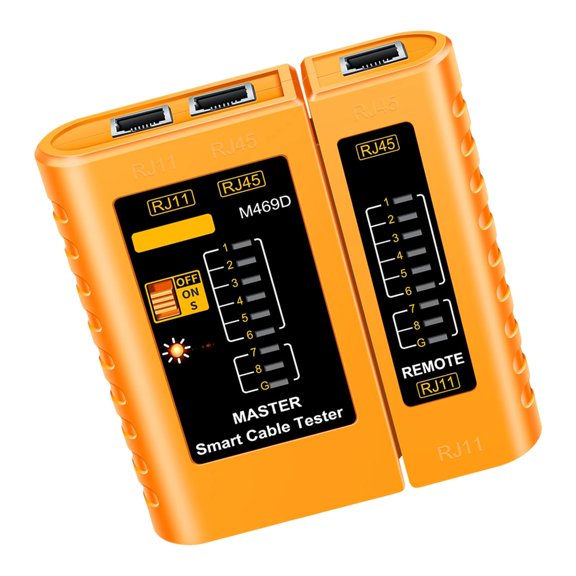 Zeiwohndc RJ45 RJ11 RJ12 CAT5 UTP LAN Cable Tester Networking Tool M469D Cable Tester