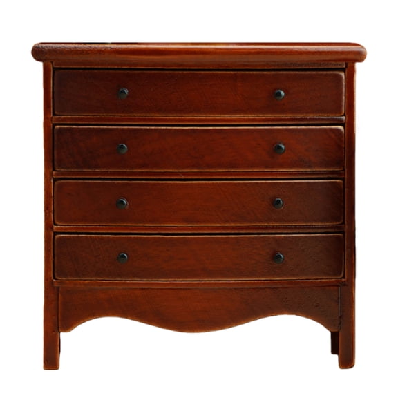 Zeiwohndc Realistic 1/12 Doll House Miniature Furniture Cabinet with Functional Drawers