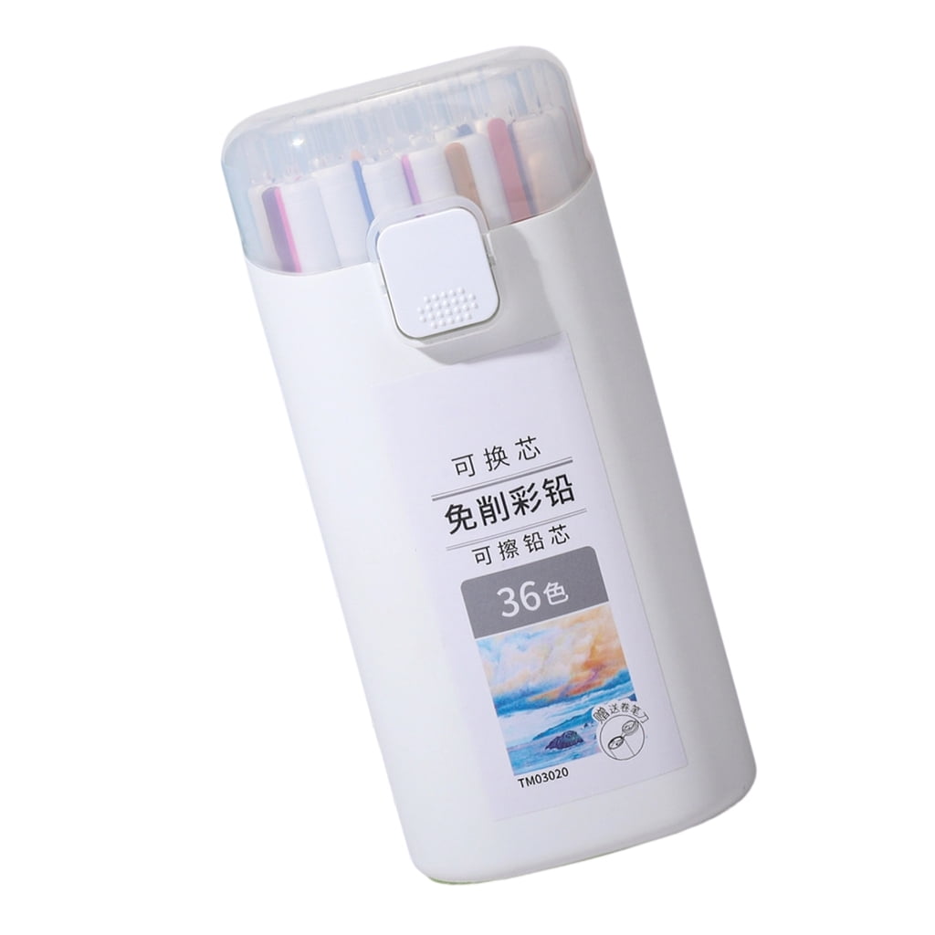 Zeiwohndc Refillable Retractable Colored Pencils Erasable Colored Pencils for Sketching