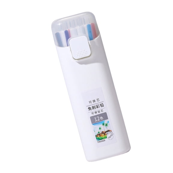 Zeiwohndc Refillable Retractable Colored Pencils Erasable Colored Pencils for Sketching