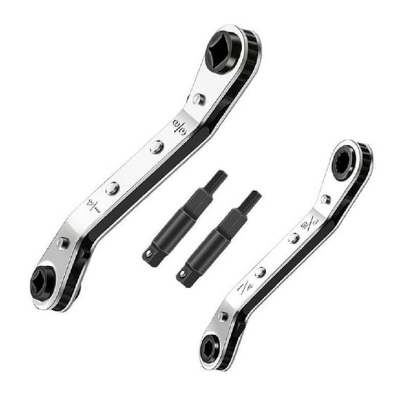 Zeiwohndc Refrigeration Wrench With 2Pcs HVAC Hexagon Bit Adapter Repair Tool for HVAC