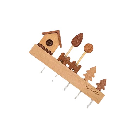 Zeiwohndc Removable Key Hanger Natural Timber Modern Design Entryway Wall Organizers