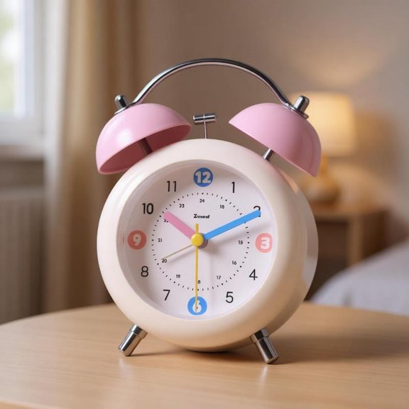 Zeiwohndc Retro Drum Shape Mechanical Alarm Clock For Time Management Bedside Decoration