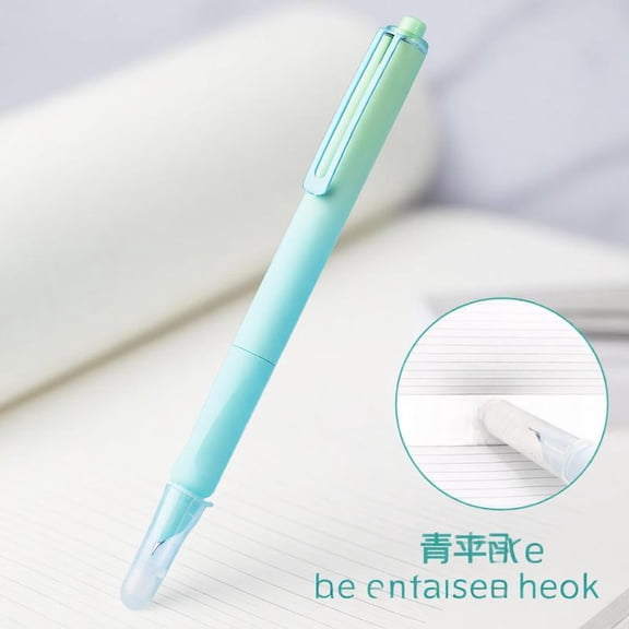 Zeiwohndc Reusing Thermal Erasable Fountain Pen With Triangular Grip and Colorful Color
