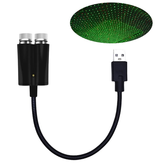 Zeiwohndc Rotatable Star Projection Light USB Powered Car Roof Decoration With PVC Lens