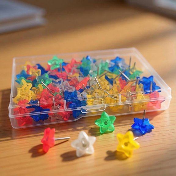 Zeiwohndc Rounded Shape Push Pins Pack of Small Map Tacks with Metal Points for Board