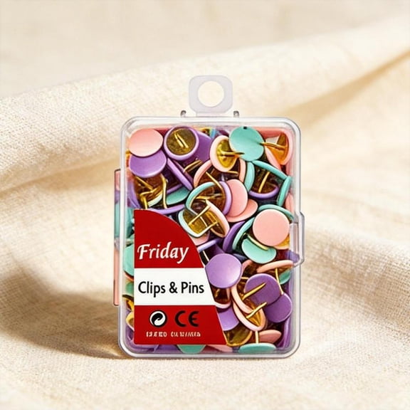 Zeiwohndc Rounded Shape Push Pins Pack of Small Map Tacks with Metal Points for Board