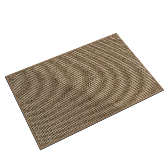Zeiwohndc Rubber Backing Entry Rug with Faux Linen Texture Absorbent Door Mat for Home