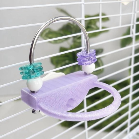 Zeiwohndc Safe Bird Play Stand Perch Toy With Chewing Flower Design For Parrots Parakeets