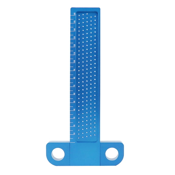 Zeiwohndc Scriber T-Type Aluminium Alloy 160mm Hole Positioning Metric Measuring Ruler