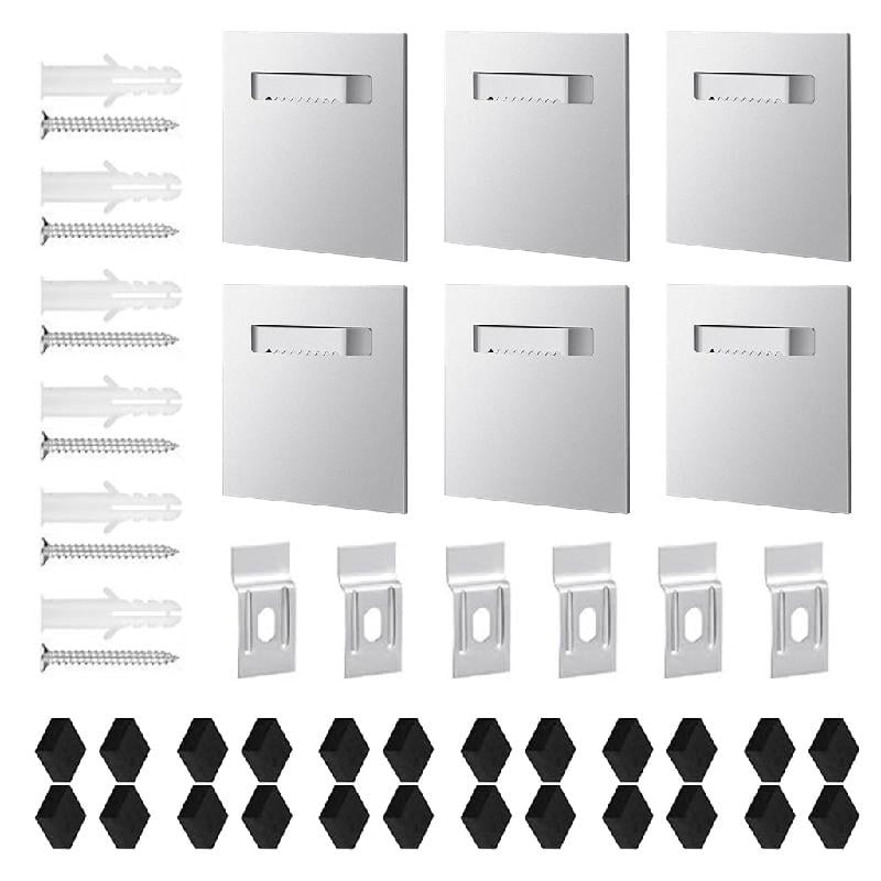 Zeiwohndc Self Adhesive Hanger Aluminum Adhesive Picture Hanging Plate Picture Hanger