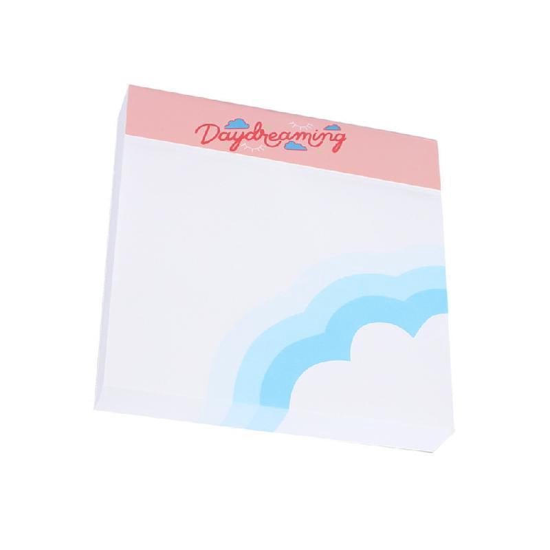 Zeiwohndc Selves-Stick Note Pad Removable Stick Memo Pad Simple Design Writing Notepads