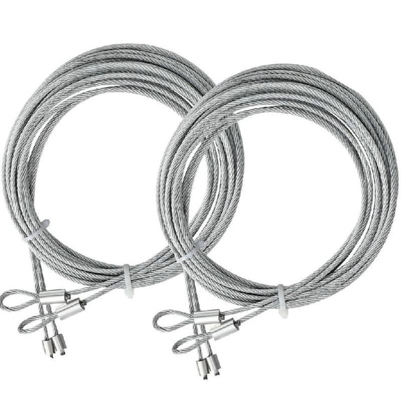 Zeiwohndc Set of 4 Galvanized Garage Door Cables 13Feet Long Cable for Secure Operate