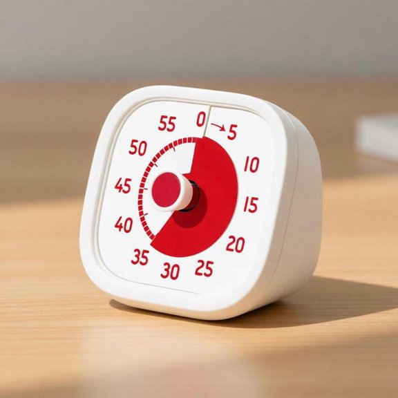 Zeiwohndc Shockproof Countdowns Visual Timer With Large Number Ideal For Multiple Use