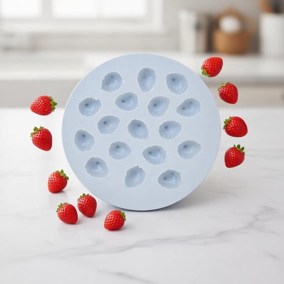 Zeiwohndc Silicone Baking Molds With 17 Strawberry Shape Perfect For Cakes And Cookie
