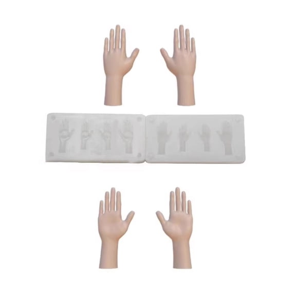 Zeiwohndc Silicone Hand Mould with Proportional Designs for Clay Crafting Projects