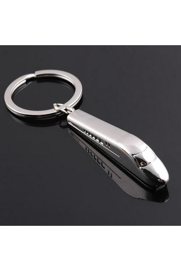 Silver Metal Keyfob 3D Car Locomotive Train for Head Keyring Keychain for Key Ch