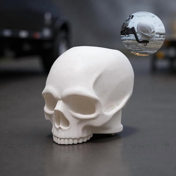 Zeiwohndc Skull Trailer Hitch Ball Cover Decorative Trailer Ball Head Cover for 50mm