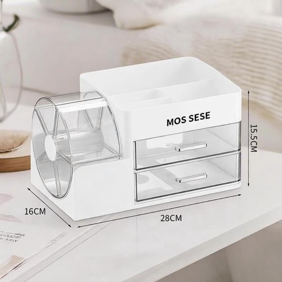 Zeiwohndc Small Desktop Beauty Stand With 5 Divisions And Smooth Sliding Trays