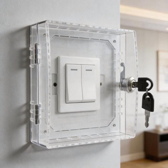 Zeiwohndc Small Size Thermostat Security Box with Clear Cover for Clear Visible