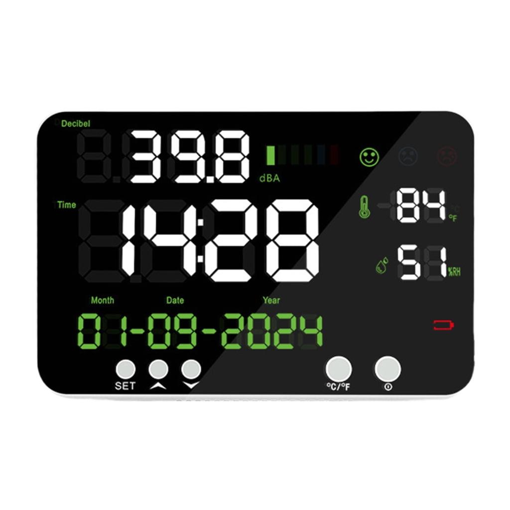 Zeiwohndc Small Temperature & Humidity Meter ABS Air Quality Monitors for Household