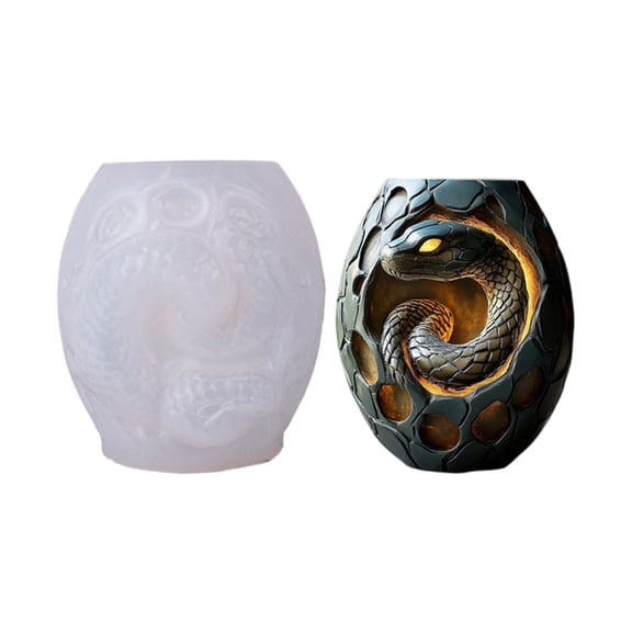 Zeiwohndc Snake Shape Silicone Crafting Mold for Making Jewelry and Plant Containers