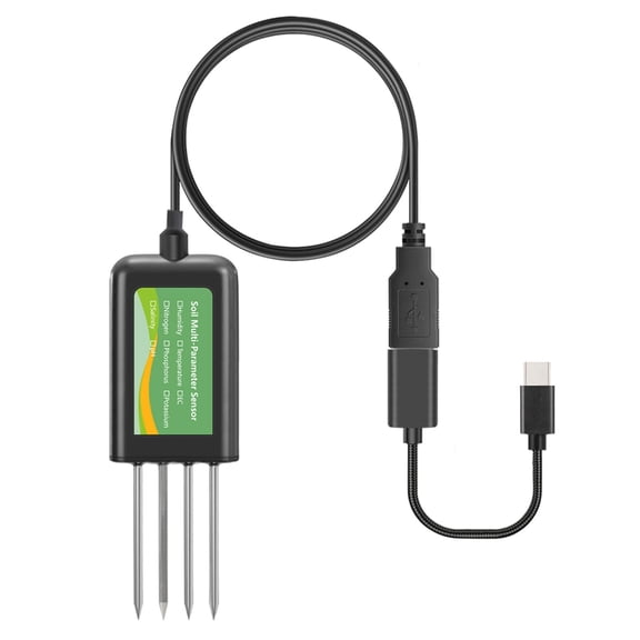 Zeiwohndc Soil Testing Kit USB Operated 316L Stainless Steel Probe For Agricultural Use