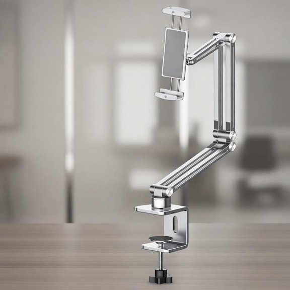Zeiwohndc Space Saving Tablets Arm Stand For 4 To 12.9inch Gadgets Full Motion Design