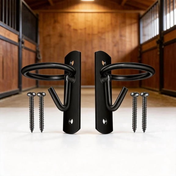 Zeiwohndc Stable Bucket Hook with Screws Heavy Duty Wall Mounted Feed Bucket Holder