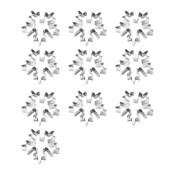 Zeiwohndc Stainless Steel Holiday Snowflake Cookie Cutter Baking Molds For Dessert Use