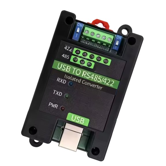 Zeiwohndc Strong ABS USB to RS485 Converter IP30 Defense for Harsh Environment Use