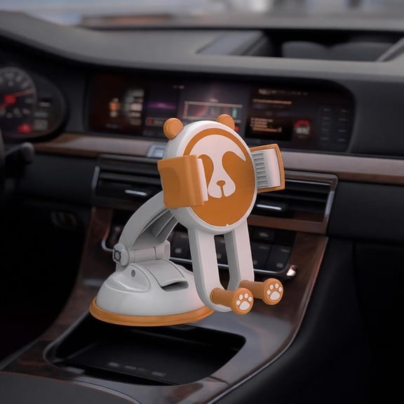 Zeiwohndc Strong Dashboards Phone Holder with Not Slip Base & Happy Panda Decoration