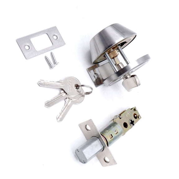 Zeiwohndc Strong Exterior Door Deadlock Lock Easy Installation Metal Lock for Door