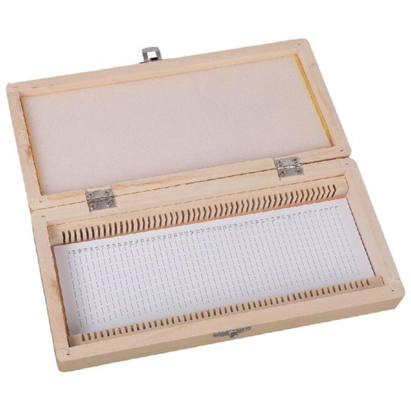Zeiwohndc Strong Wooden Slide Storage Case for 50 Biology Lab Microscope Glass Slides