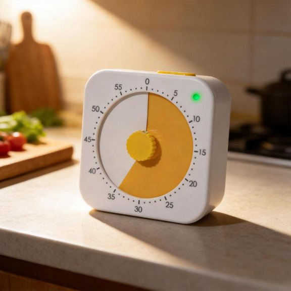 Zeiwohndc Sturdy ABS Cooking Timer With Easy One Button Operations