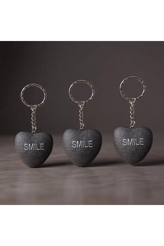 Sturdy Natural Stone Keychain For Vehicle Keys Handmade Craftsmanship Design