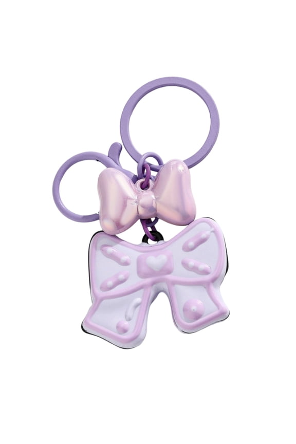 Stylish Acrylic Bowknot Keychain for Women Trendy Candy Color Jewelry Gift