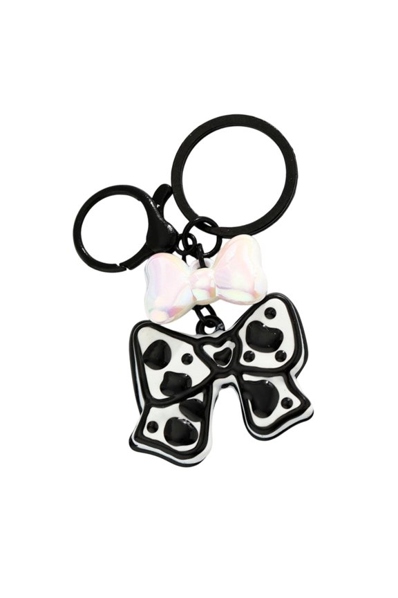 Stylish Acrylic Bowknot Keychain for Women Trendy Candy Color Jewelry Gift