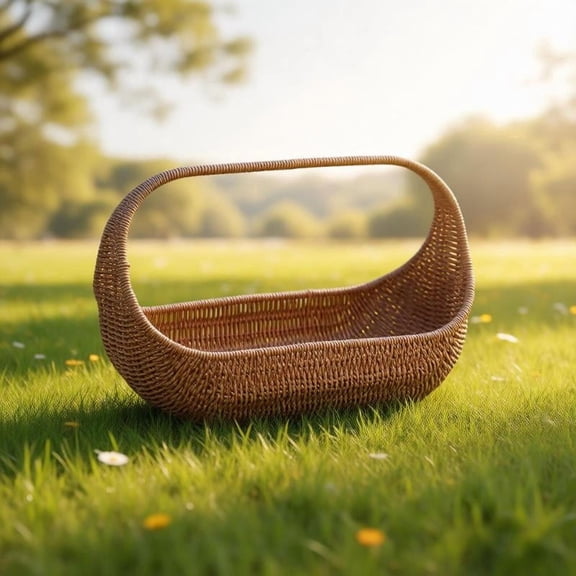 Zeiwohndc Stylish Handwoven Boat Basket For Picnic Floral Display And Storage