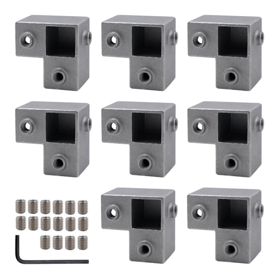 Zeiwohndc T Shaped Square Tubing Adapter Aluminum Alloy tees Chain End Rail Clamps