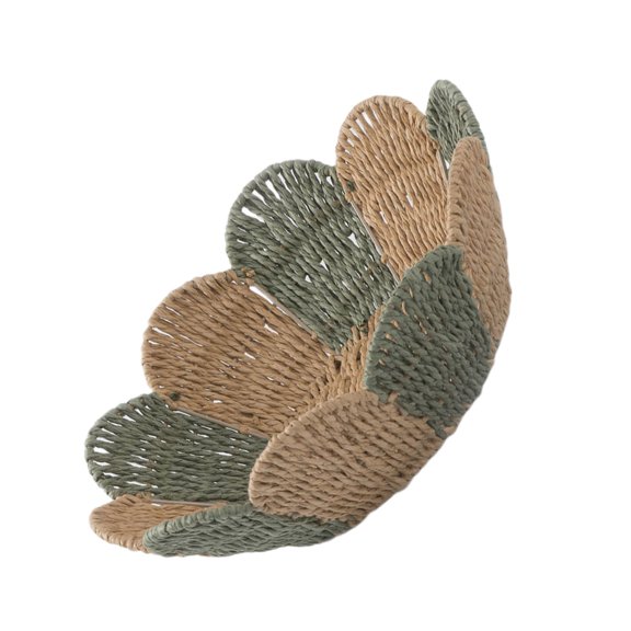 Zeiwohndc Thin Rural Fashion Storage Container Interlaced From Recycled Materials And Metal Structure