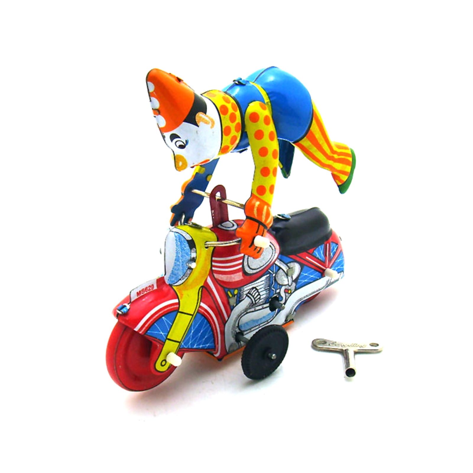 Zeiwohndc Tin Craft Toy Nostalgic Wind-up Spanish Motorbike Retro Vintage Ornaments