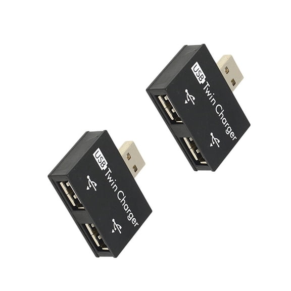 Zeiwohndc Tiny USB 2.0 Center Double Female Port Link Charging Data Transfer Tool for Office Travel