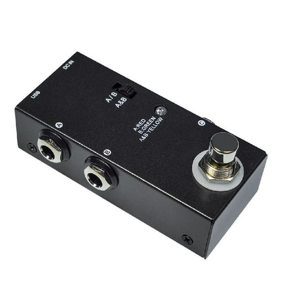 Zeiwohndc True Bypass Guitar Bass Pedal AB Box ABY Line Selector AB Switches Enduring