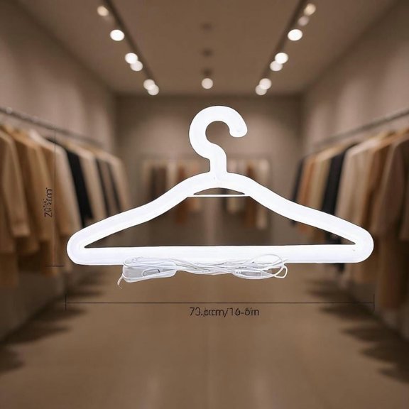 Zeiwohndc USB Rechargeable Garment Hanger LED Light Clothing Storage Rack For Home Use