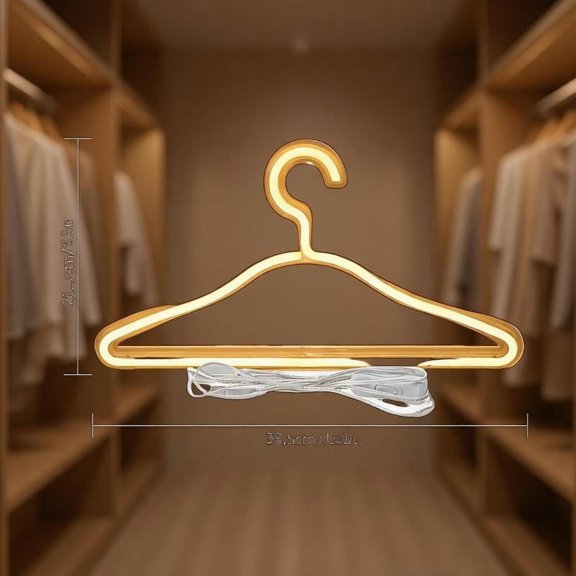 Zeiwohndc USB Rechargeable Garment Hanger LED Light Clothing Storage Rack For Home Use