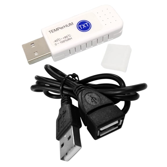 Zeiwohndc USB Temperature Data Logger Reusable Recorders High Accuracy External Sensors